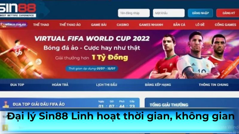 Đại lý tại Sin88 Linh hoạt thời gian, không gian