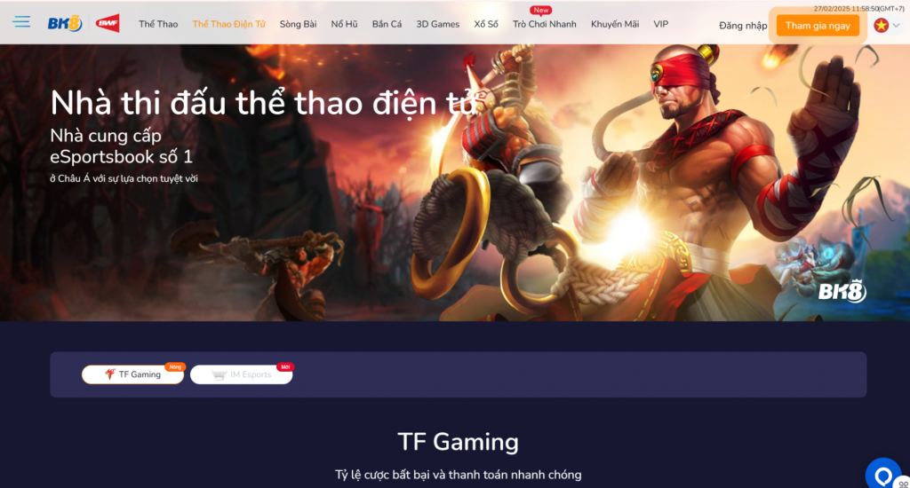 Chơi cá cược Esport tại BK8 - Điểm chơi uy tín nhất trên thị trường