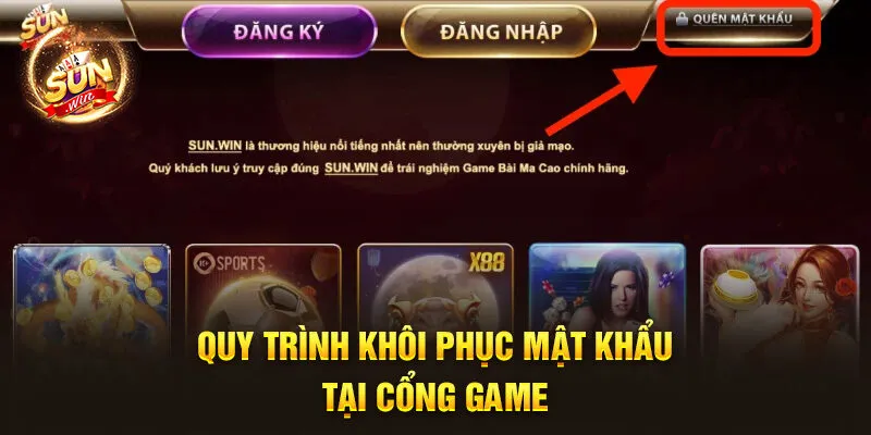 Khôi phục mật khẩu đăng nhập sunwin nhanh bằng OTP và đặt lại mật khẩu mới chỉ trong vài bước